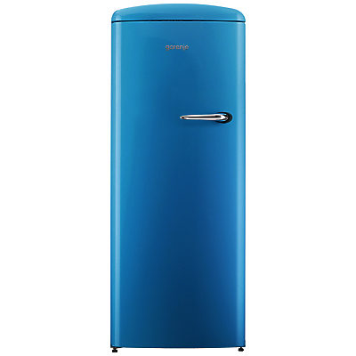 Gorenje ORB153 Freestanding Fridge, A+++ Energy Rating, Left-Hand Hinge, 60cm Wide Baby Blue